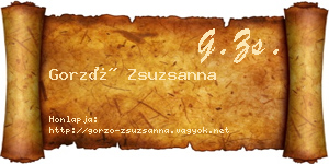 Gorzó Zsuzsanna névjegykártya